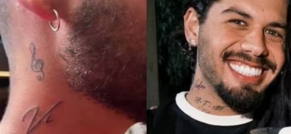 Z Felipe faz mudana em tatuagem dedicada  Virginia