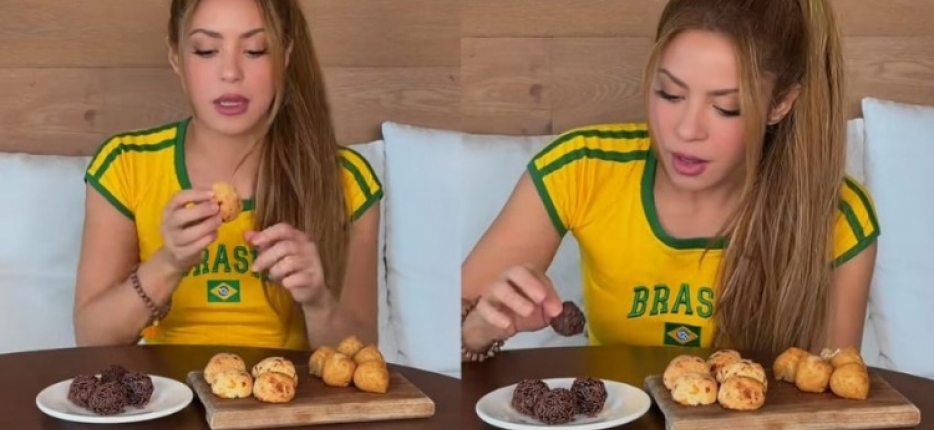 Shakira entra no clima do Brasil, fala portugu�s e prova comidas t�picas antes de show no Rio