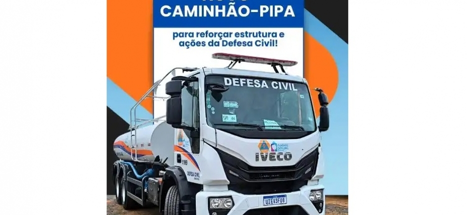 Registro-SP recebe caminh�o-pipa para refor�ar estrutura e a��es da Defesa Civil